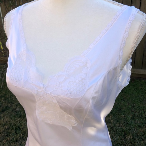 Komar Vintage White Nylon Lace Camisole Tank 34 - Picture 3 of 7